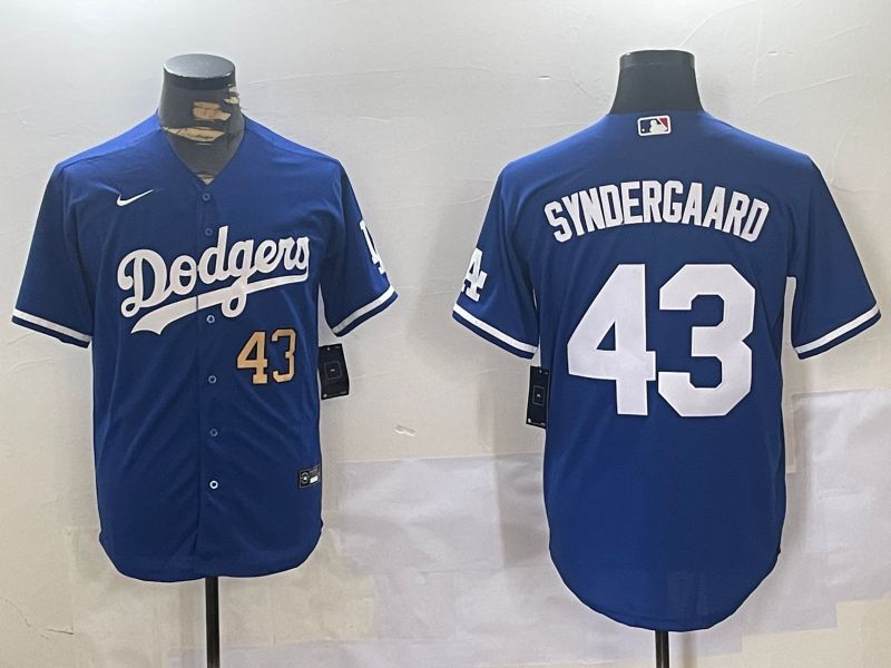 Men Los Angeles Dodgers #43 Syndergaard Blue Game 2024 Nike MLB Jersey style 11205->los angeles dodgers->MLB Jersey
